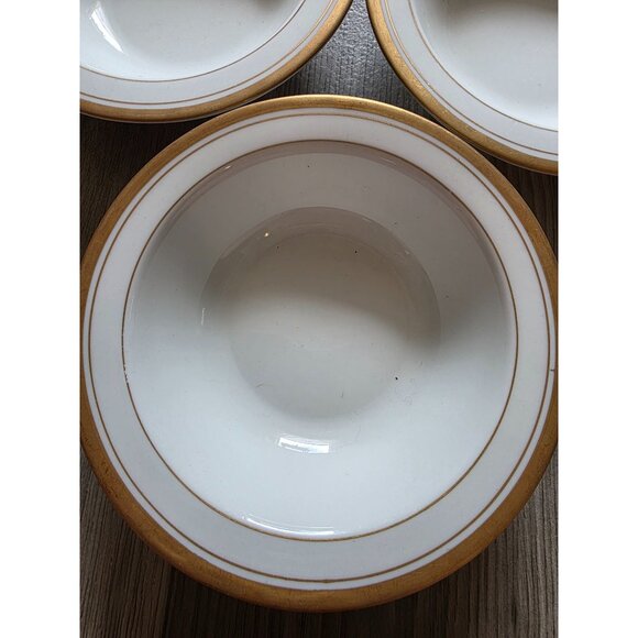 Vintage Syracuse Old Colony Golden Rimmed Soup Bowls Set Of 5 - Picture 2 of 5